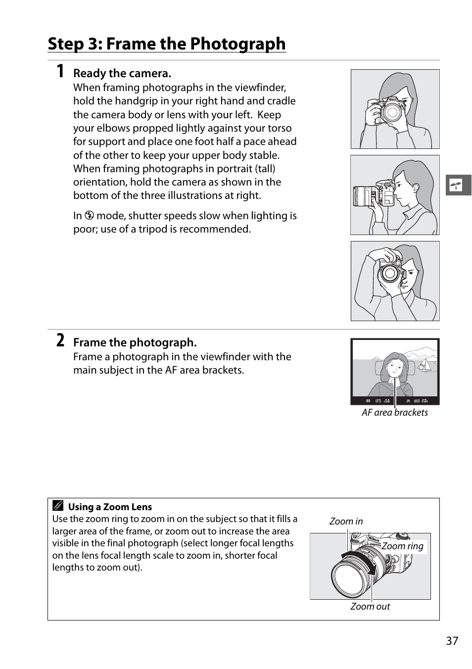 Step 3: frame the photograph | Nikon D610 User Manual | Page 63 / 368