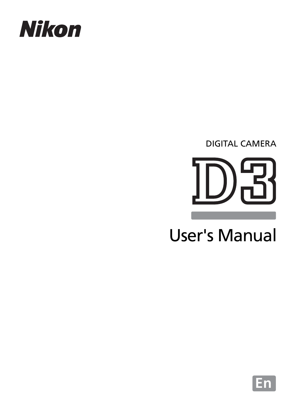 Nikon D3 User Manual | 472 pages