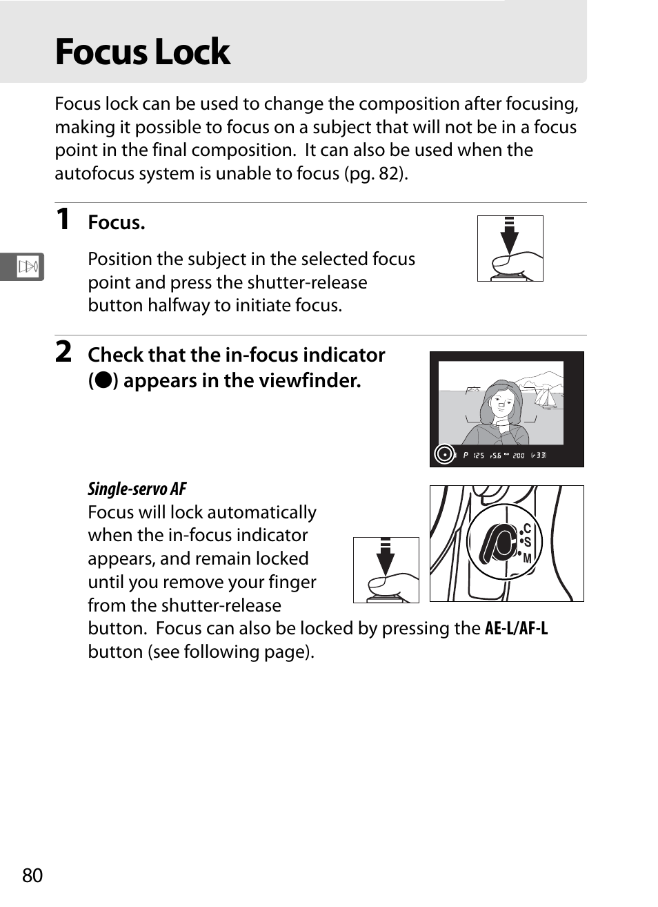 Focus lock | Nikon D3 User Manual | Page 106 / 472