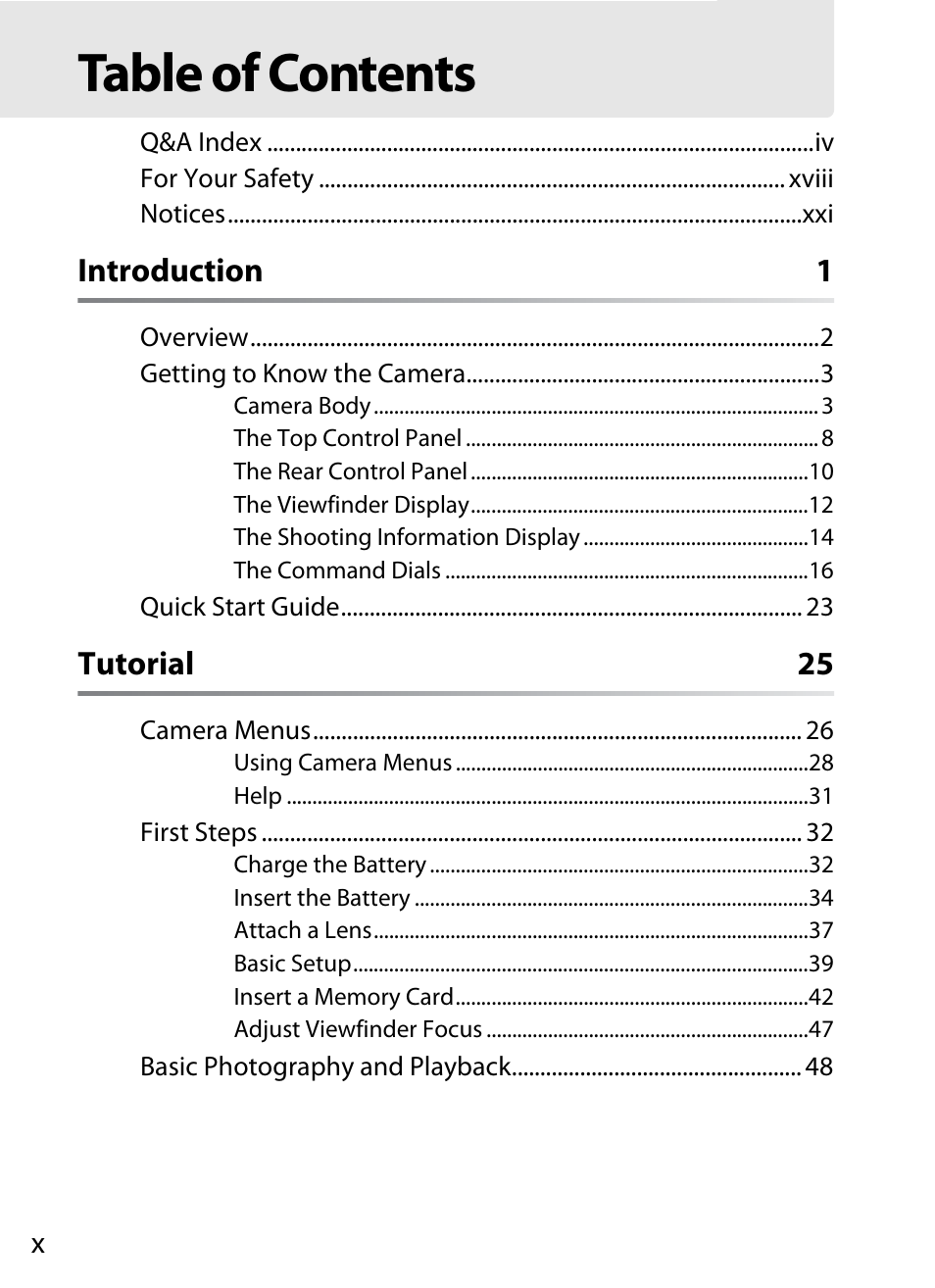 Nikon D3 User Manual | Page 12 / 472