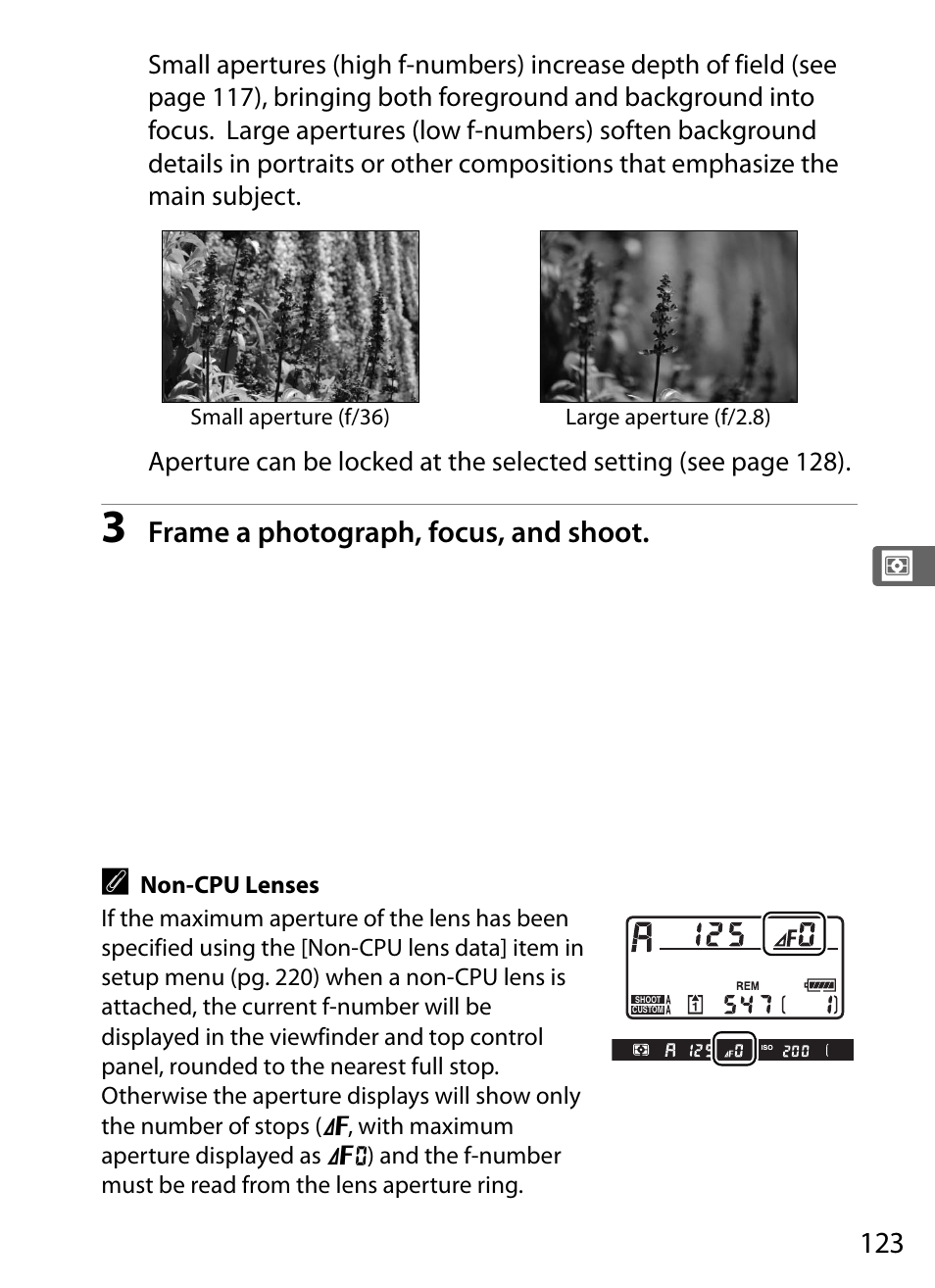 Frame a photograph, focus, and shoot | Nikon D3 User Manual | Page 149 / 472