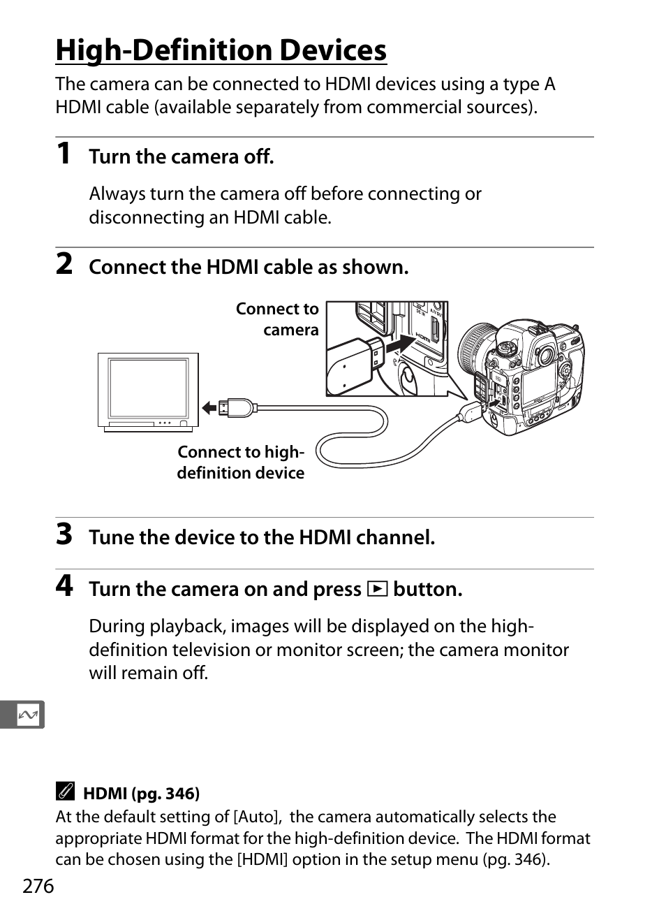 High-definition devices | Nikon D3 User Manual | Page 302 / 472