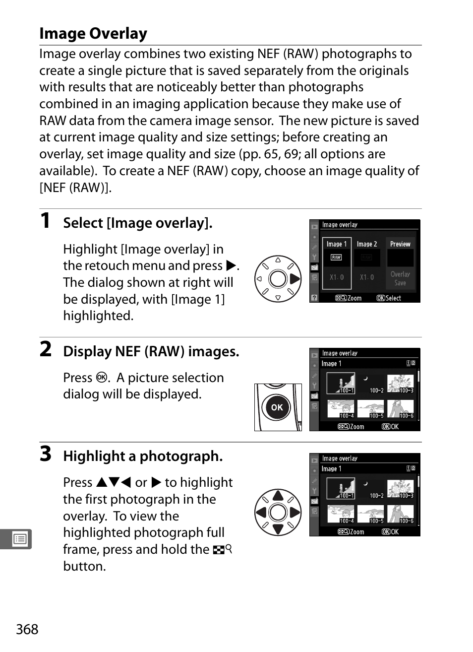 Image overlay | Nikon D3 User Manual | Page 394 / 472