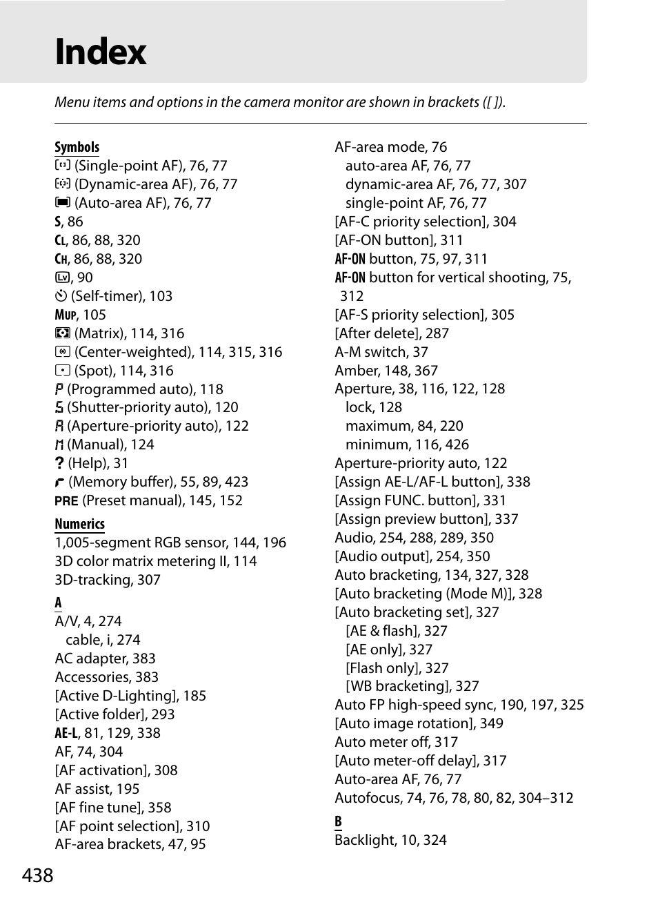 Index | Nikon D3 User Manual | Page 464 / 472