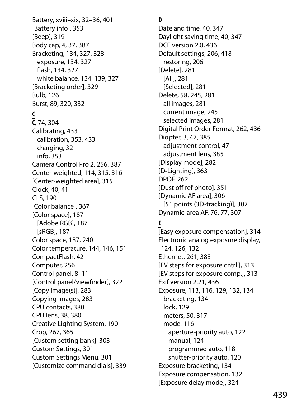 Nikon D3 User Manual | Page 465 / 472