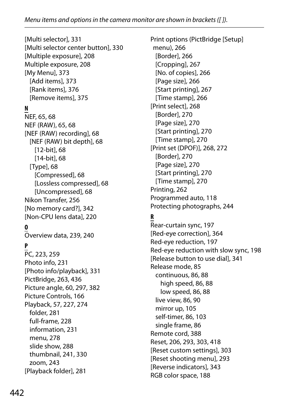 Nikon D3 User Manual | Page 468 / 472