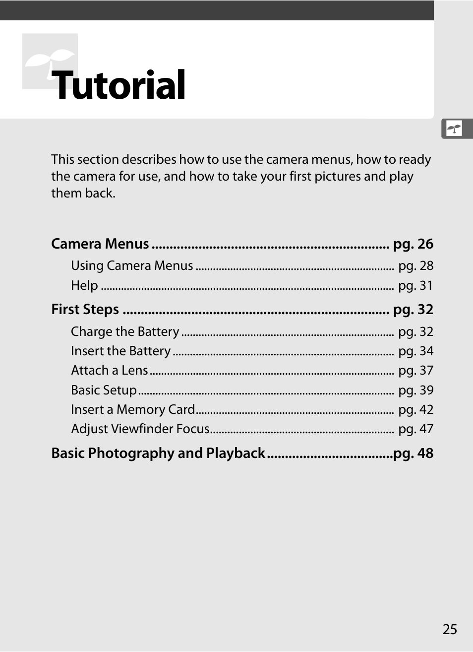 Tutorial | Nikon D3 User Manual | Page 51 / 472