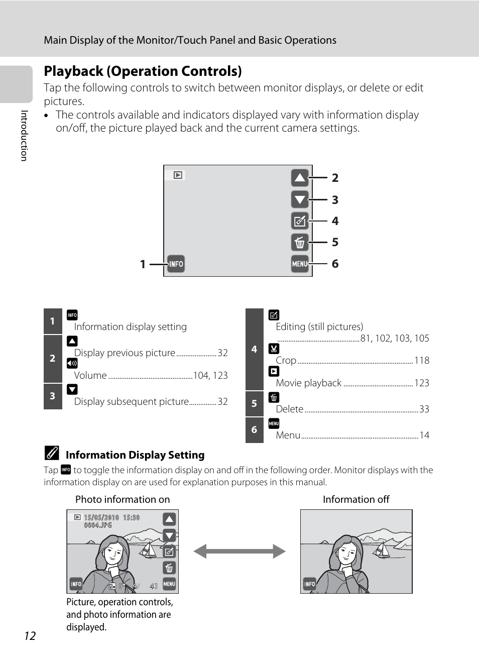 Playback (operation controls) | Nikon S4000 User Manual | Page 24 / 196