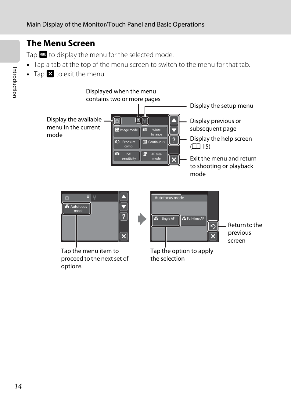 The menu screen | Nikon S4000 User Manual | Page 26 / 196