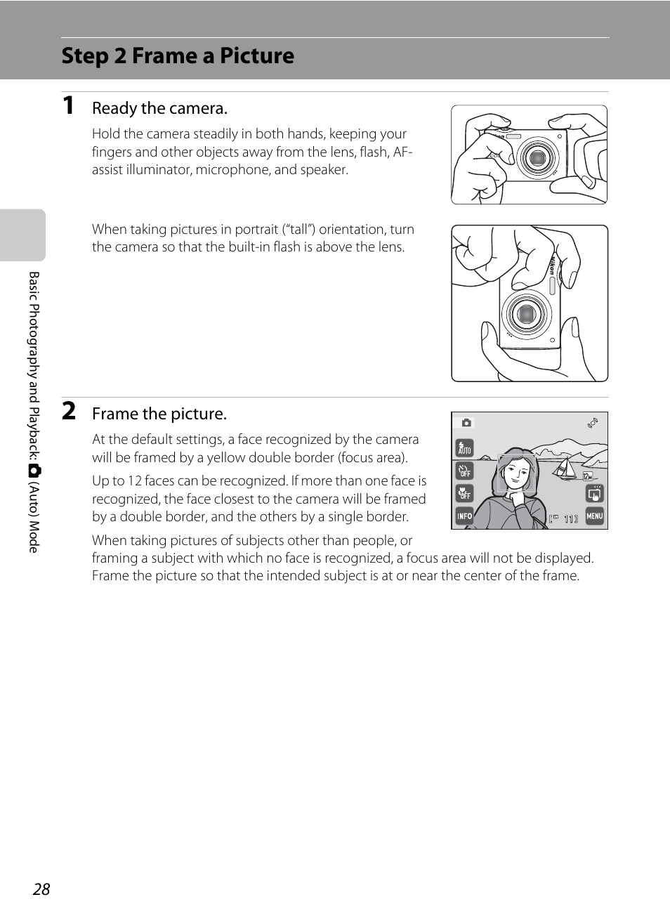 Step 2 frame a picture | Nikon S4000 User Manual | Page 40 / 196