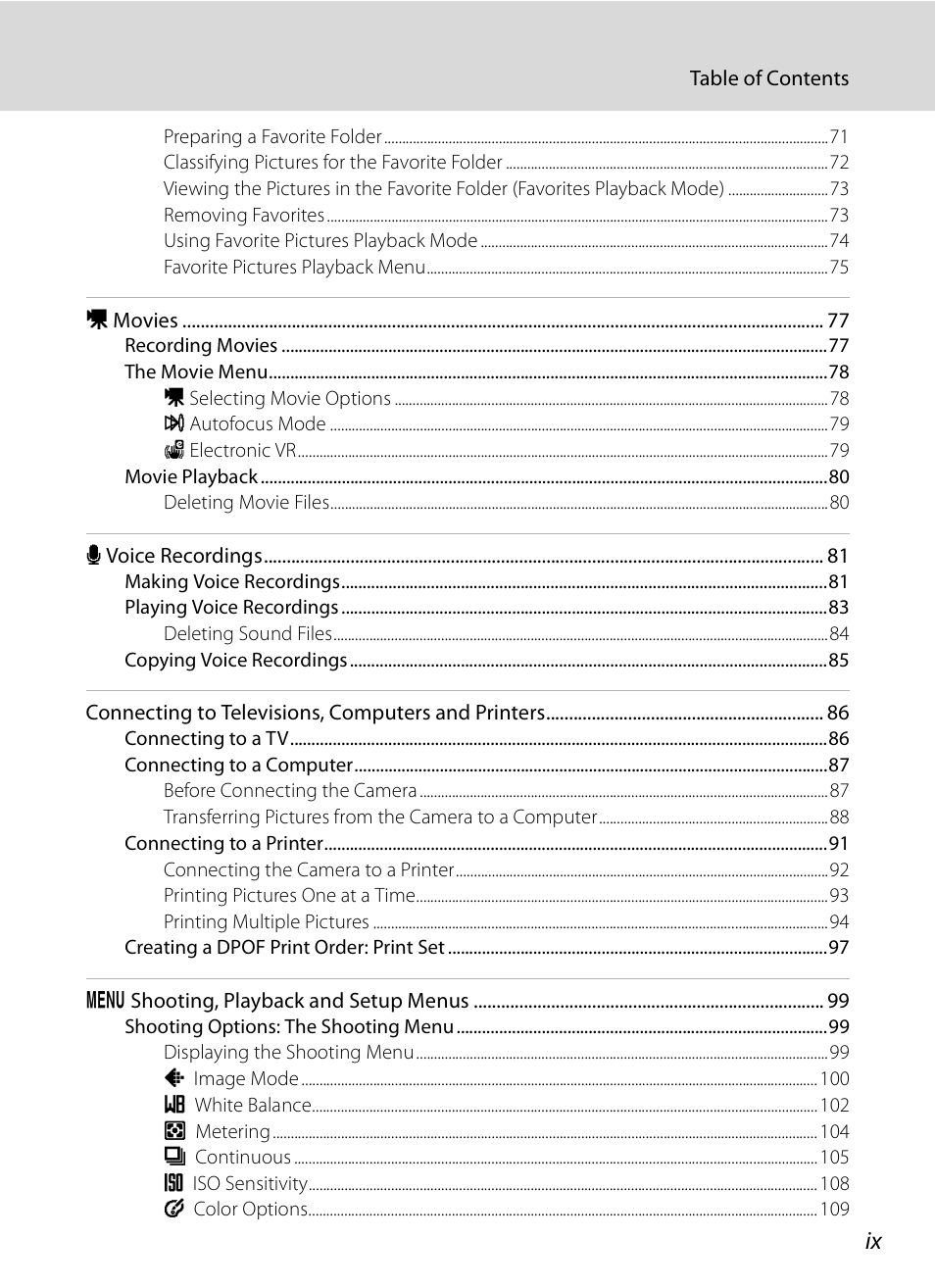 Nikon S630 User Manual | Page 11 / 176