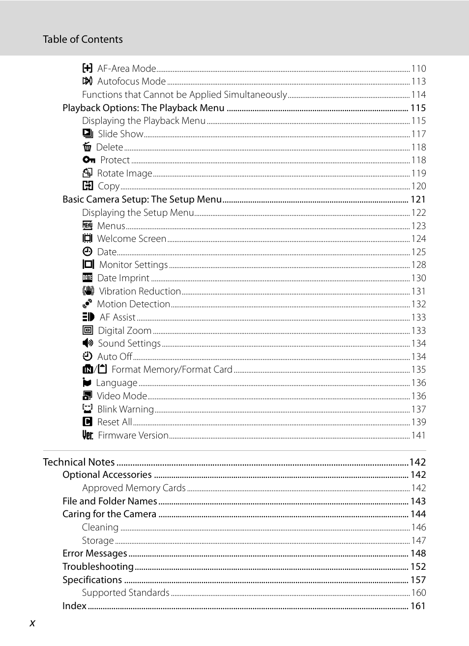 Nikon S630 User Manual | Page 12 / 176