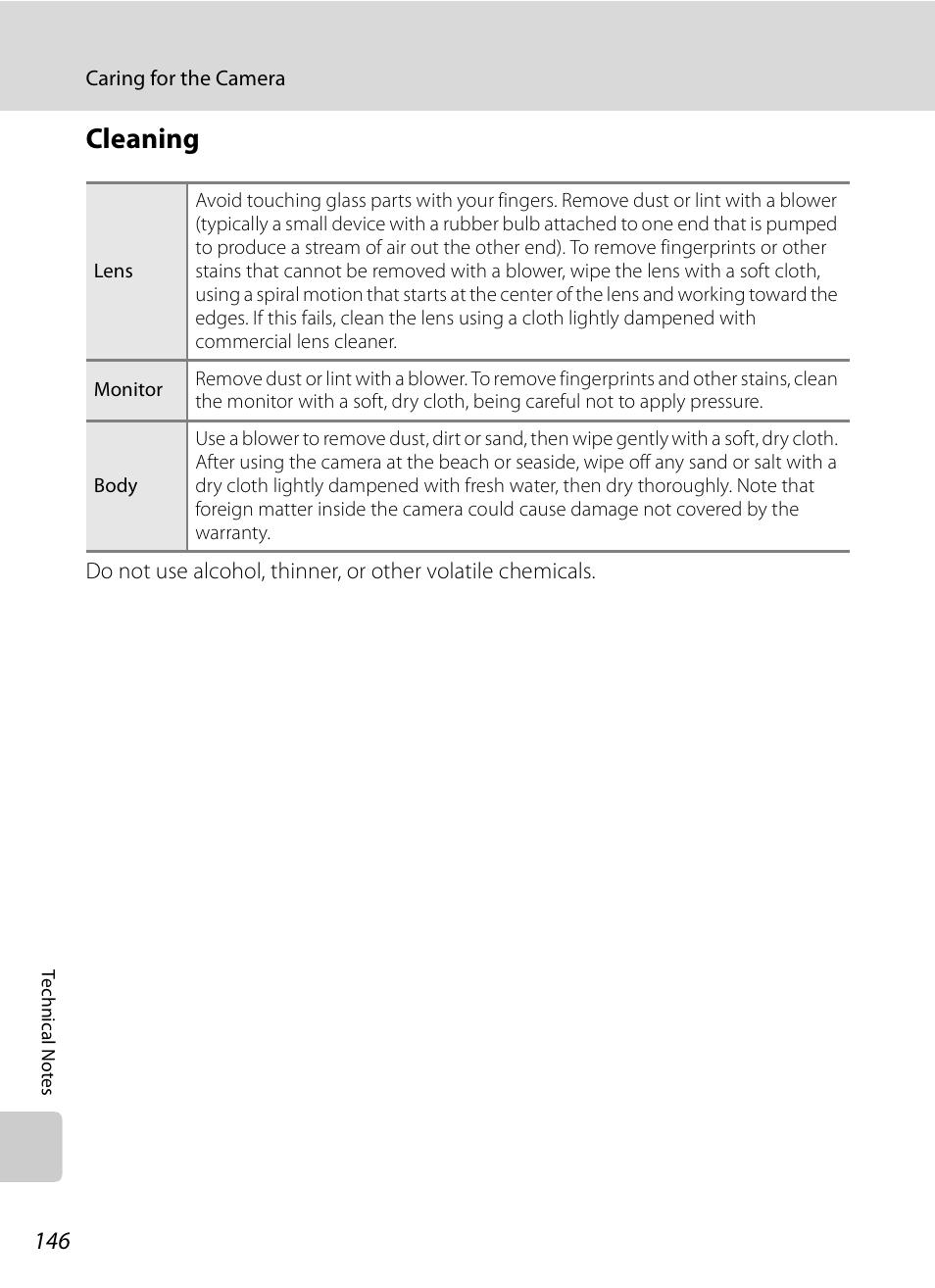 Cleaning | Nikon S630 User Manual | Page 158 / 176