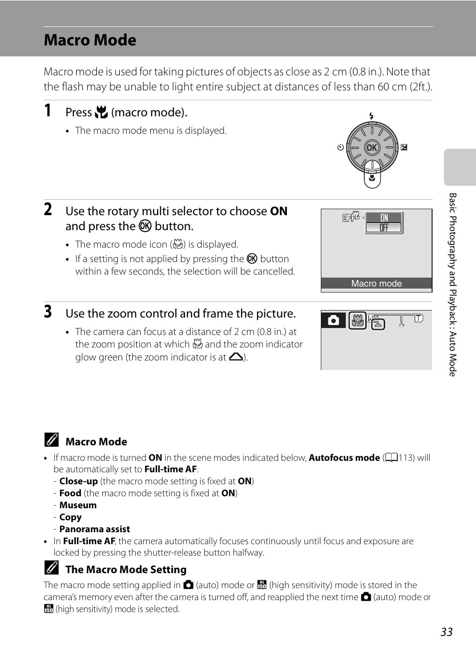 Macro mode, A33) | Nikon S630 User Manual | Page 45 / 176