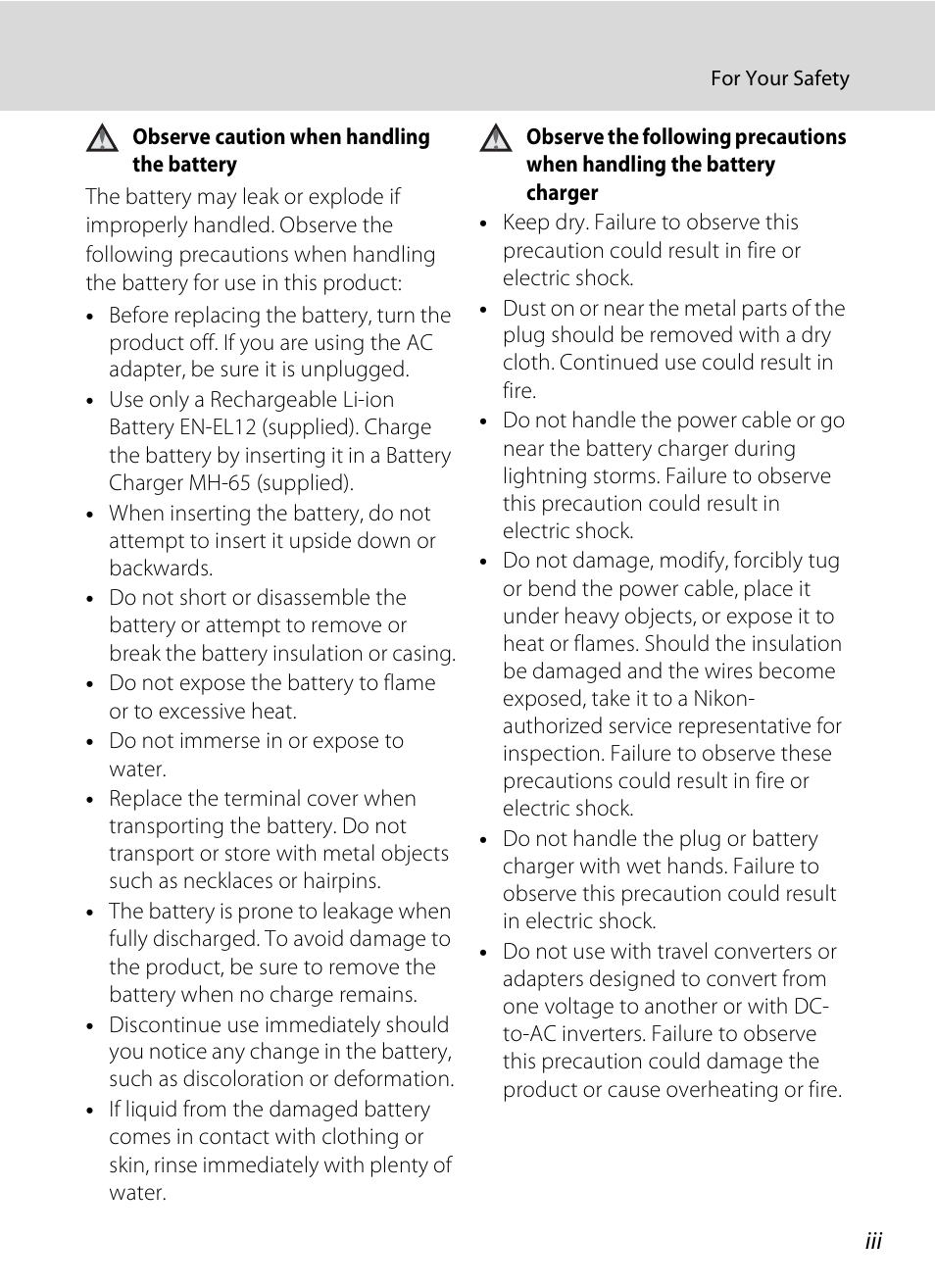 Nikon S630 User Manual | Page 5 / 176