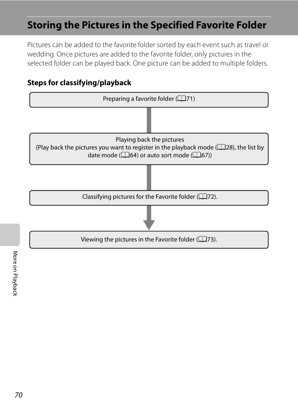 Steps for classifying/playback | Nikon S630 User Manual | Page 82 / 176