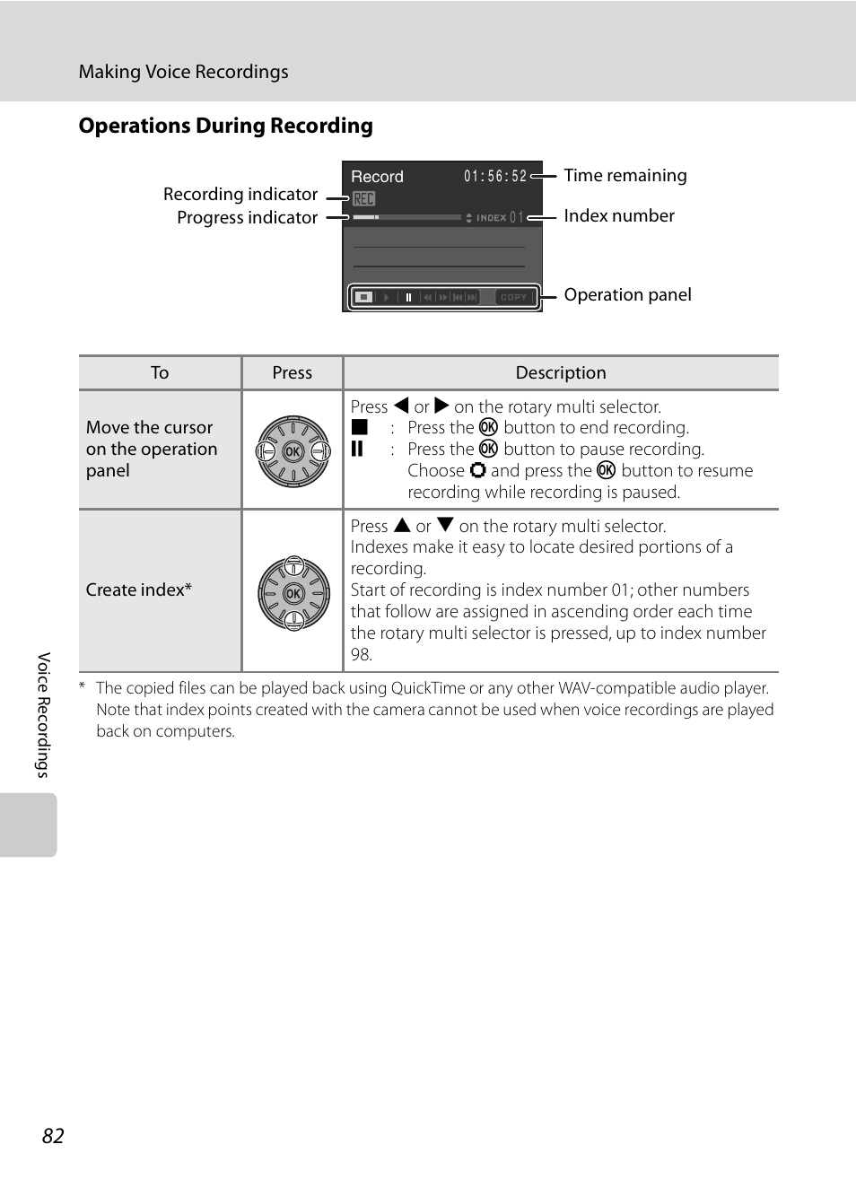 See “operations during recording, Operations during recording | Nikon S630 User Manual | Page 94 / 176