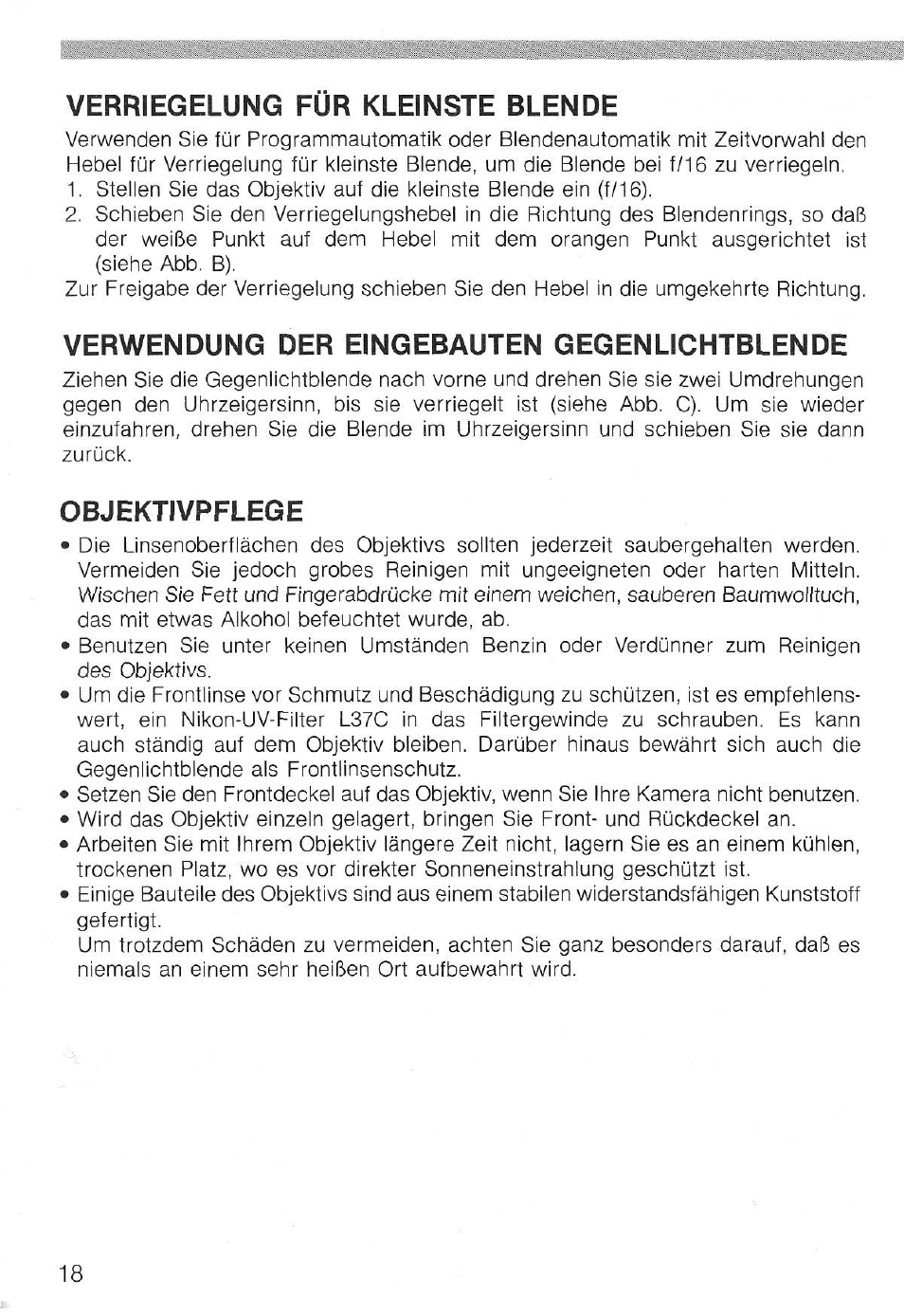 Empfohlene einstellscheiben, Für die manuelle scharfeinstellung, Nikon-rückteil-fokussier | Nikon AI-S AF DC-NIKKOR 135mm f-2 User Manual | Page 18 / 41