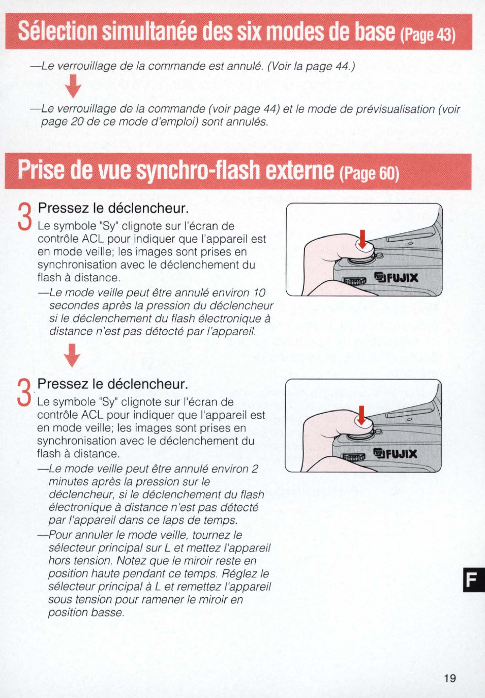 Prise de vue synchro-flash externe (page eoi | Nikon E2N supplement User Manual | Page 19 / 24