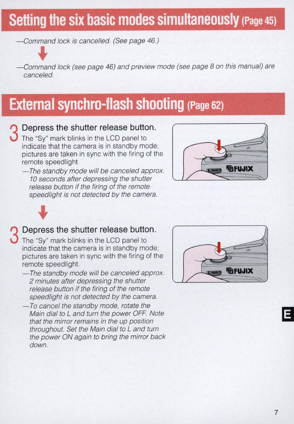 External synchro-flash shooting (page 62) | Nikon E2N supplement User Manual | Page 7 / 24