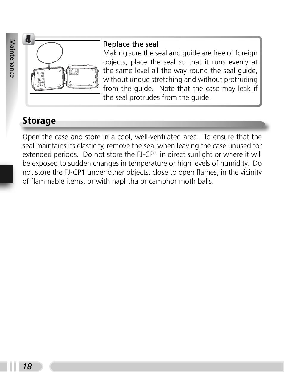 Storage | Nikon FJ-CP1 S5 User Manual | Page 27 / 29