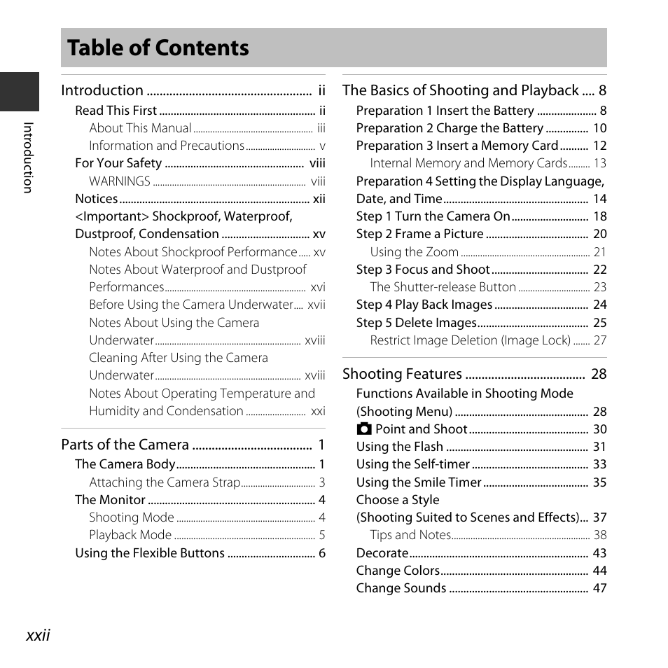 Nikon S32 User Manual | Page 24 / 188