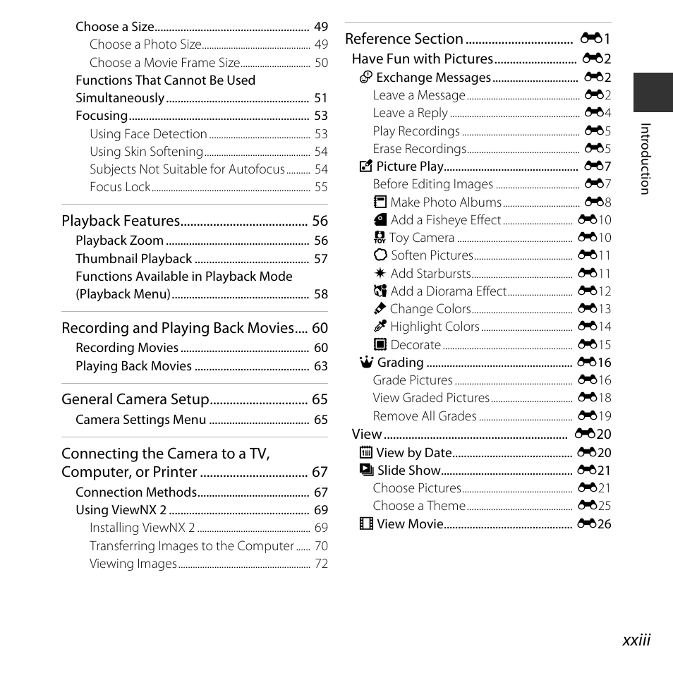 Xxiii | Nikon S32 User Manual | Page 25 / 188