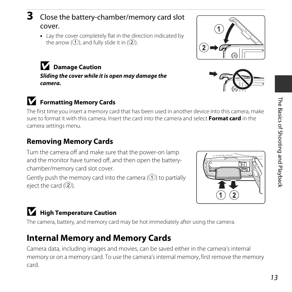 Internal memory and memory cards | Nikon S32 User Manual | Page 39 / 188