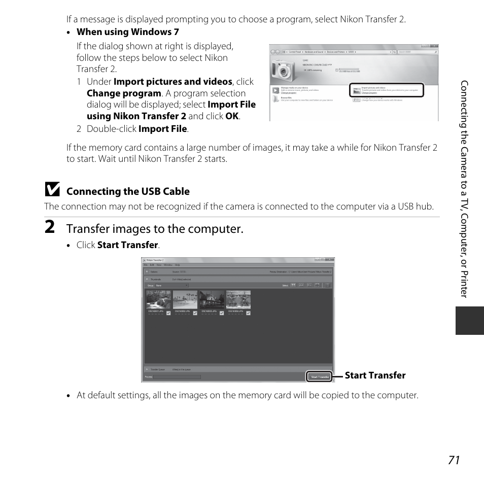 Transfer images to the computer | Nikon S32 User Manual | Page 97 / 188