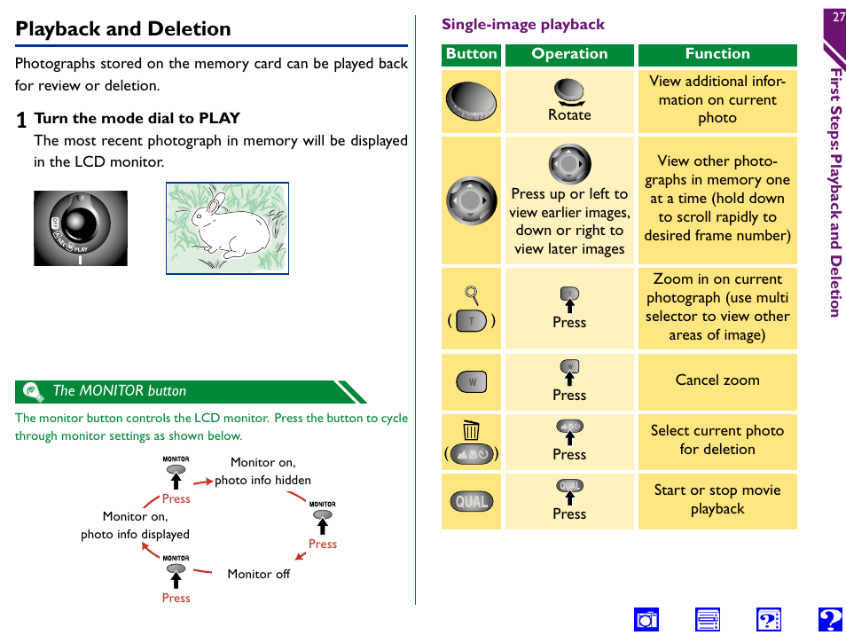 Playback and deletion | Nikon 990 User Manual | Page 27 / 107