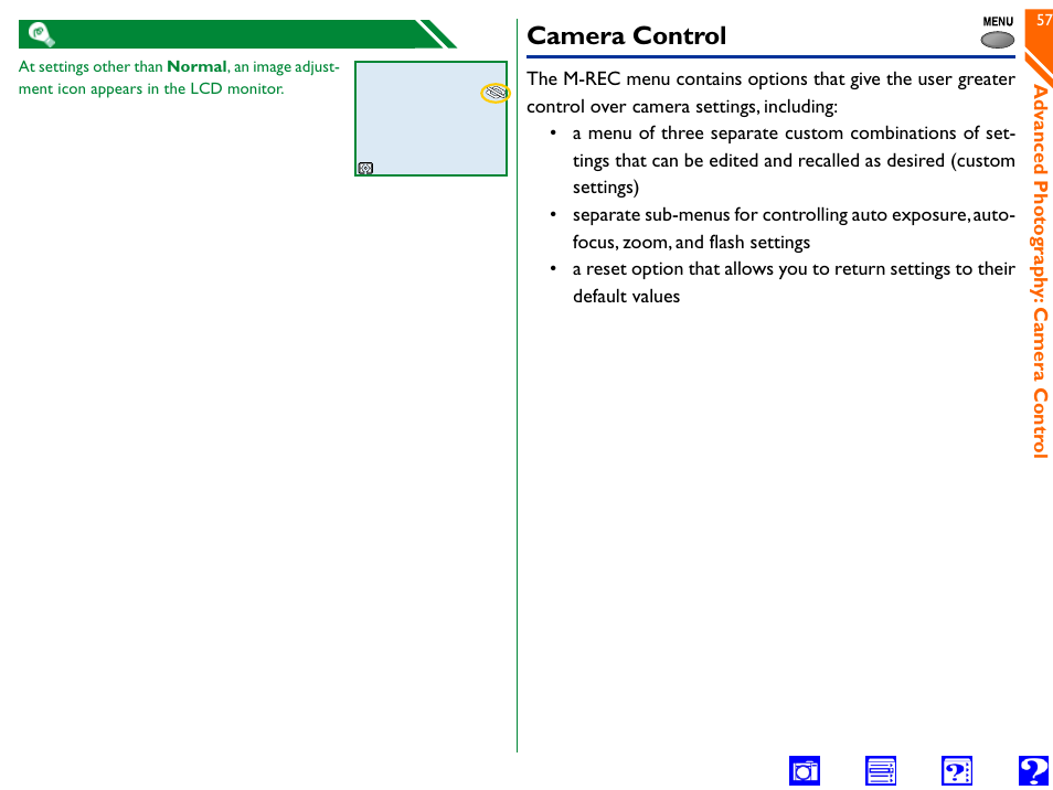 Camera control | Nikon 990 User Manual | Page 57 / 107
