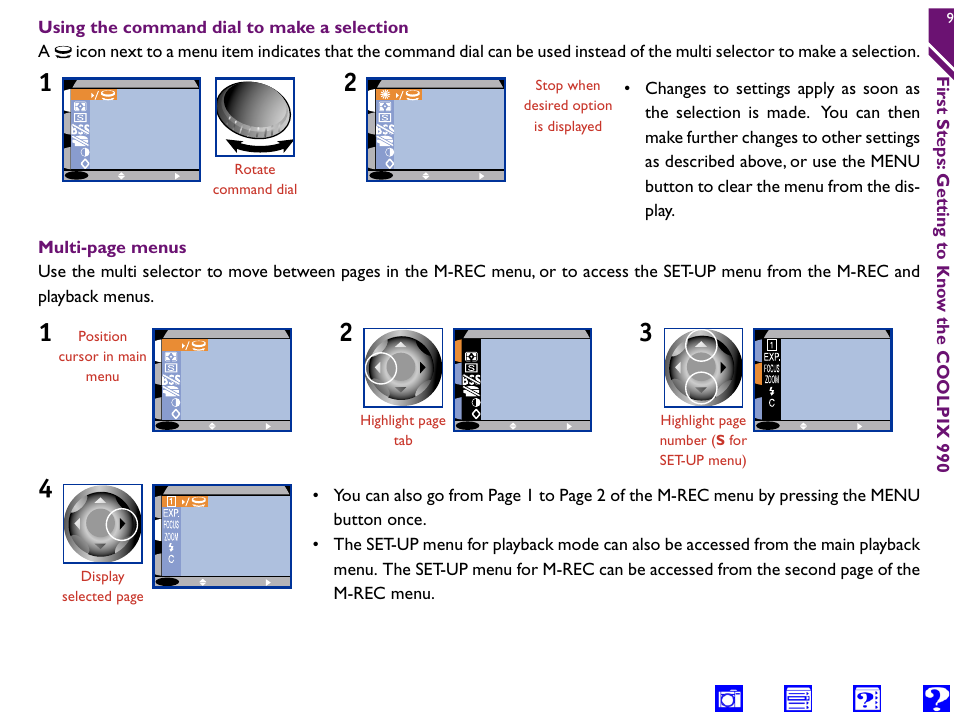 Command, Dial | Nikon 990 User Manual | Page 9 / 107