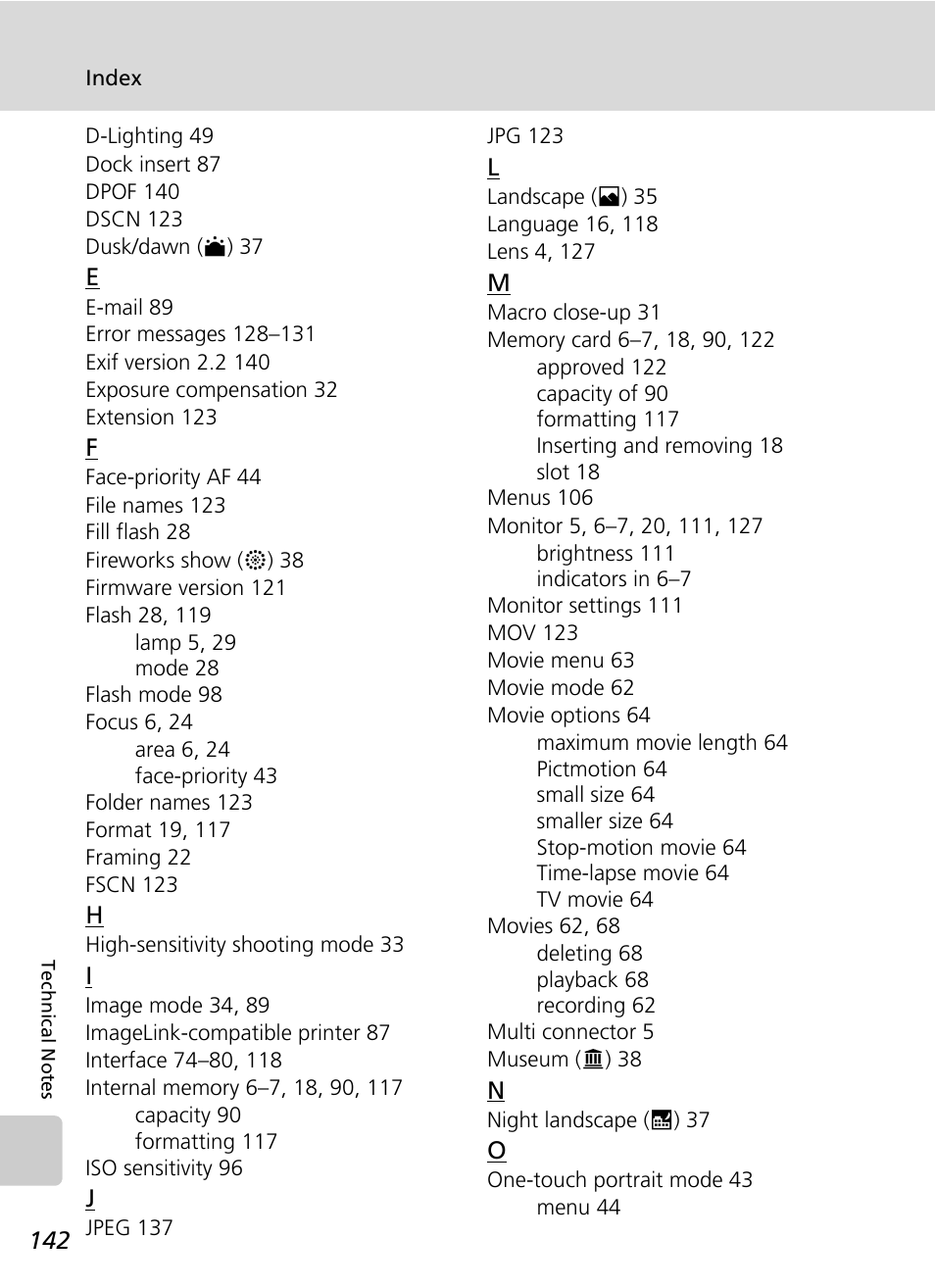 Nikon S50 User Manual | Page 154 / 156