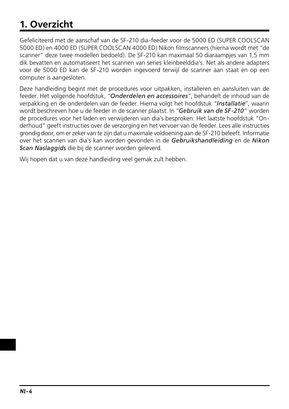 Overzicht | Nikon SF-210 Slide Feeder Adapter User Manual | Page 124 / 155