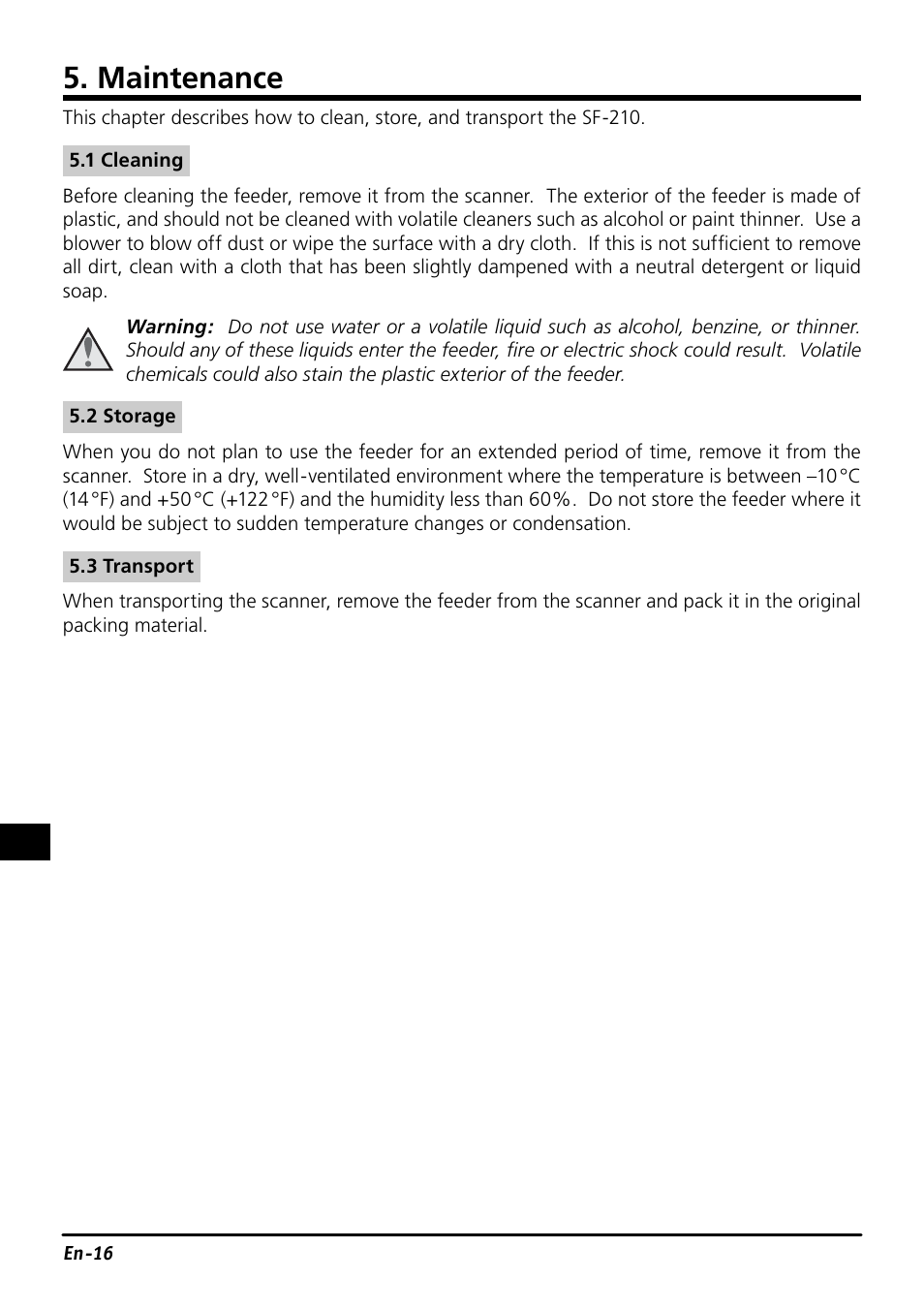 Maintenance | Nikon SF-210 Slide Feeder Adapter User Manual | Page 34 / 155