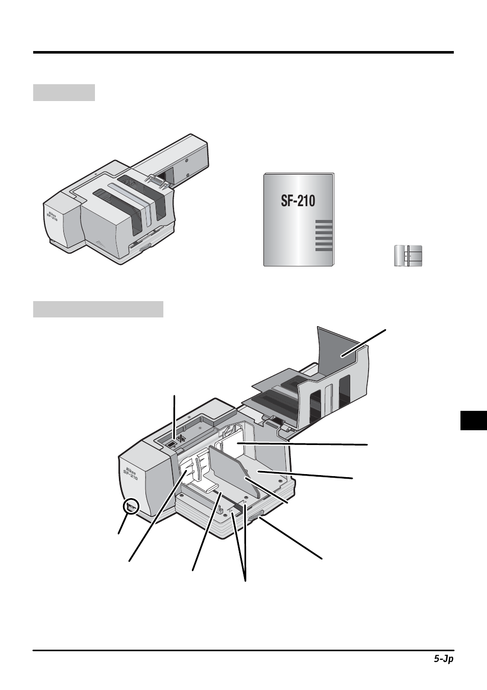 Sf-210, 各部の名称と付属品 | Nikon SF-210 Slide Feeder Adapter User Manual | Page 6 / 155