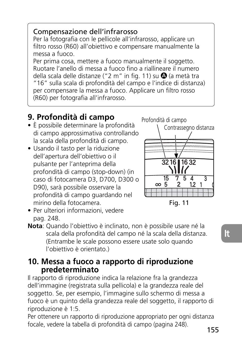 Profondità di campo | Nikon PC-E Micro NIKKOR 85mm f-2.8D User Manual | Page 155 / 251