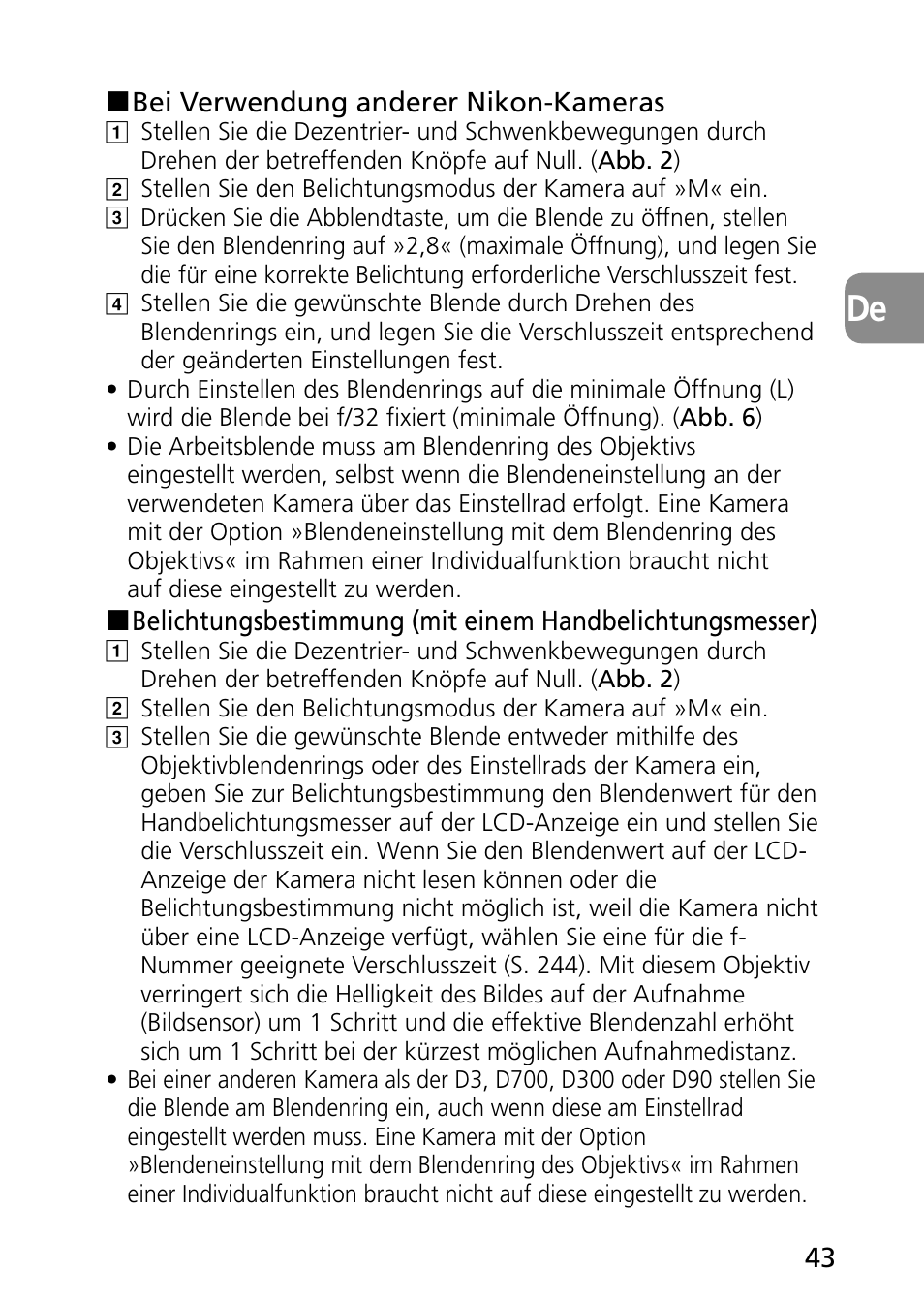 Nikon PC-E Micro NIKKOR 85mm f-2.8D User Manual | Page 43 / 251