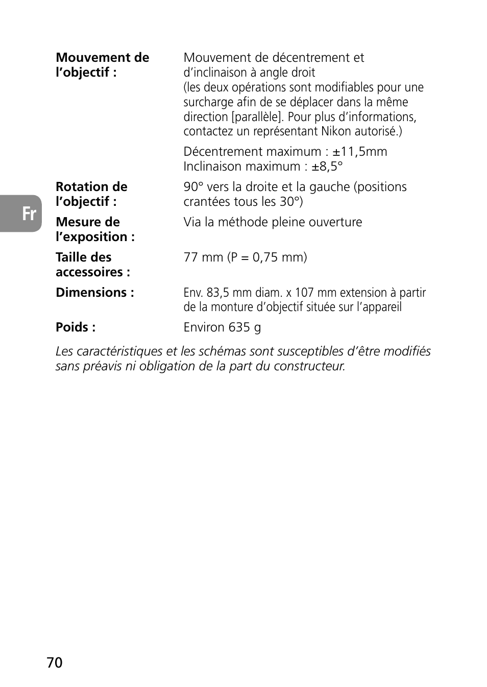 Nikon PC-E Micro NIKKOR 85mm f-2.8D User Manual | Page 70 / 251