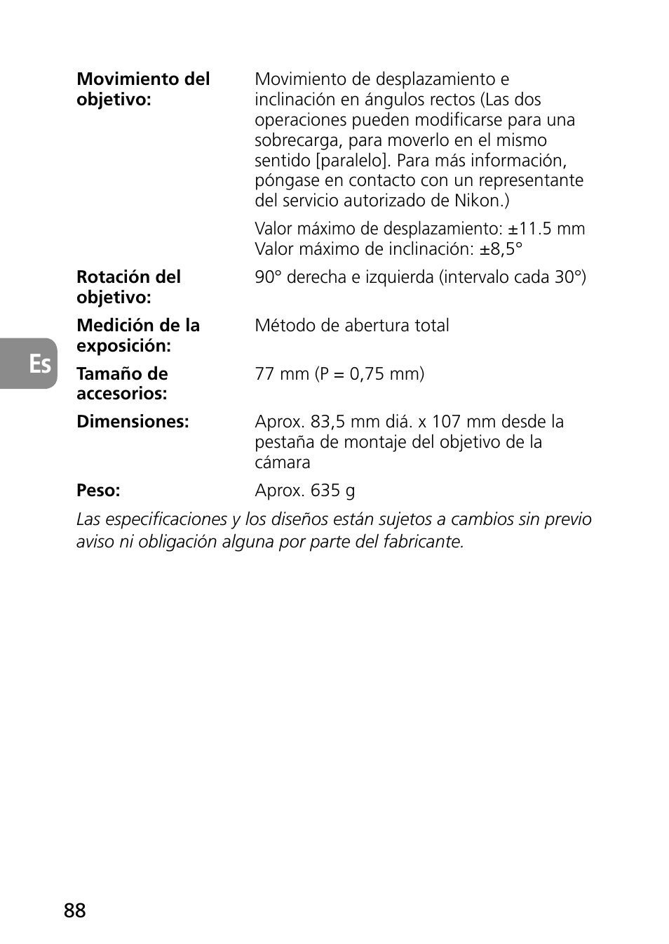 Nikon PC-E Micro NIKKOR 85mm f-2.8D User Manual | Page 88 / 251