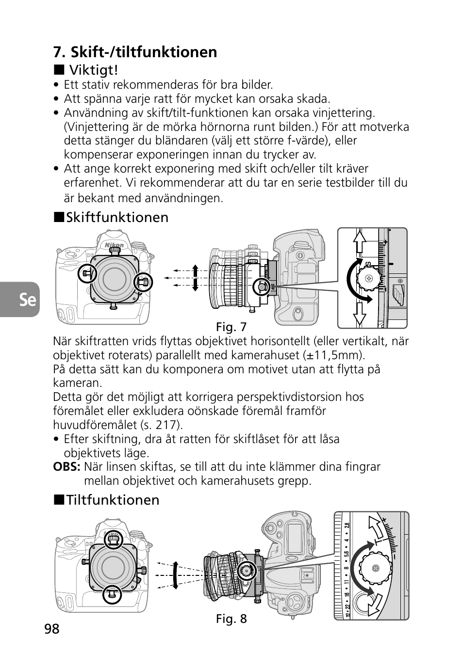 Skift-/tiltfunktionen | Nikon PC-E Micro NIKKOR 85mm f-2.8D User Manual | Page 98 / 251