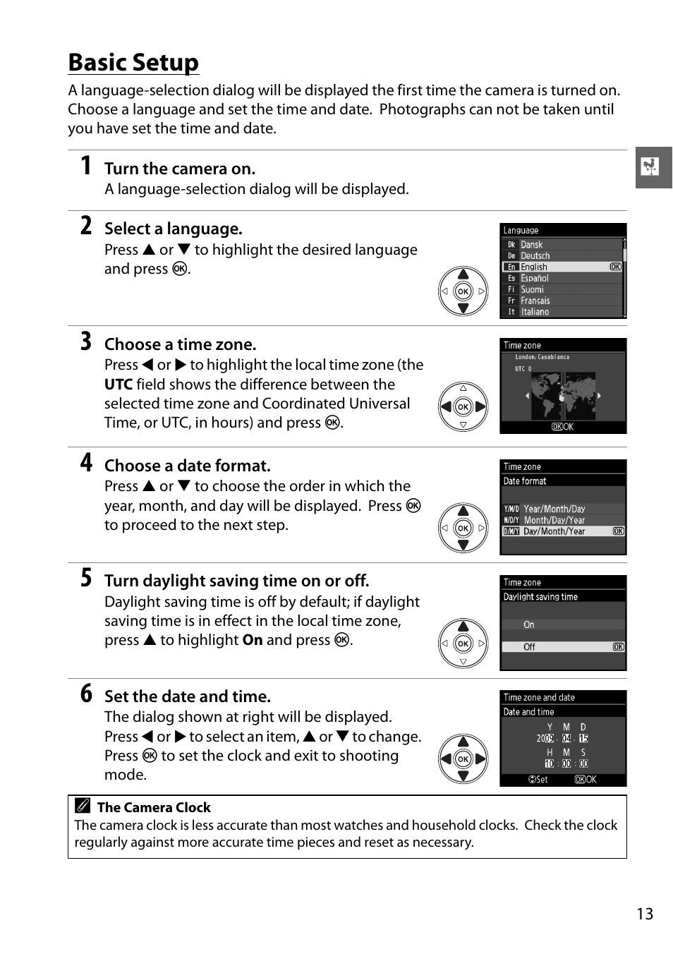 Basic setup | Nikon D3000 User Manual | Page 19 / 68