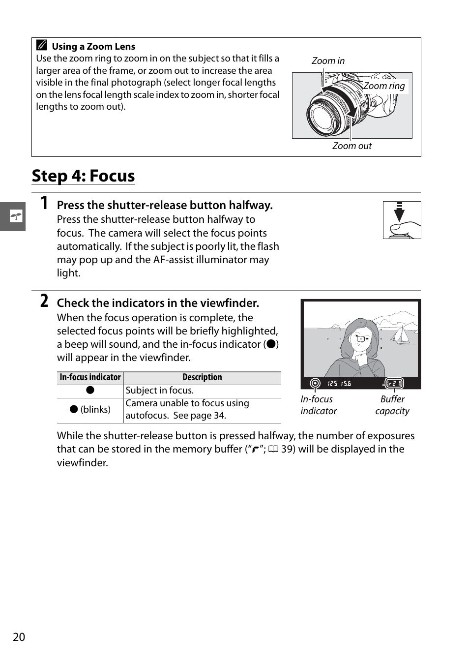 Step 4: focus | Nikon D3000 User Manual | Page 26 / 68