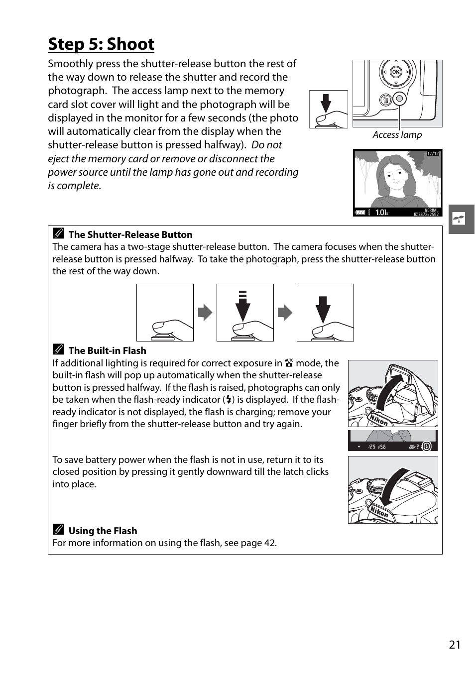 Step 5: shoot | Nikon D3000 User Manual | Page 27 / 68