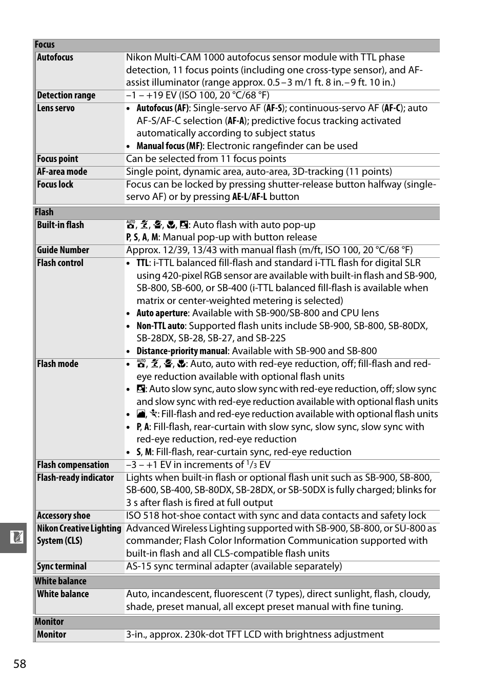 Nikon D3000 User Manual | Page 64 / 68