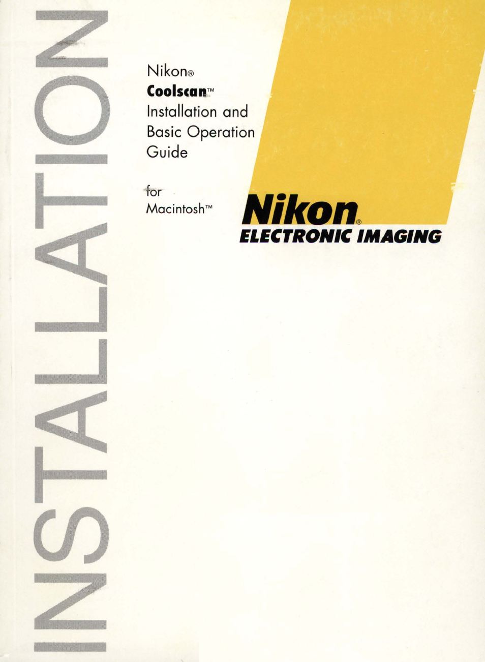 Nikon LS-10 Installation Guide for Macintosh User Manual | 68 pages
