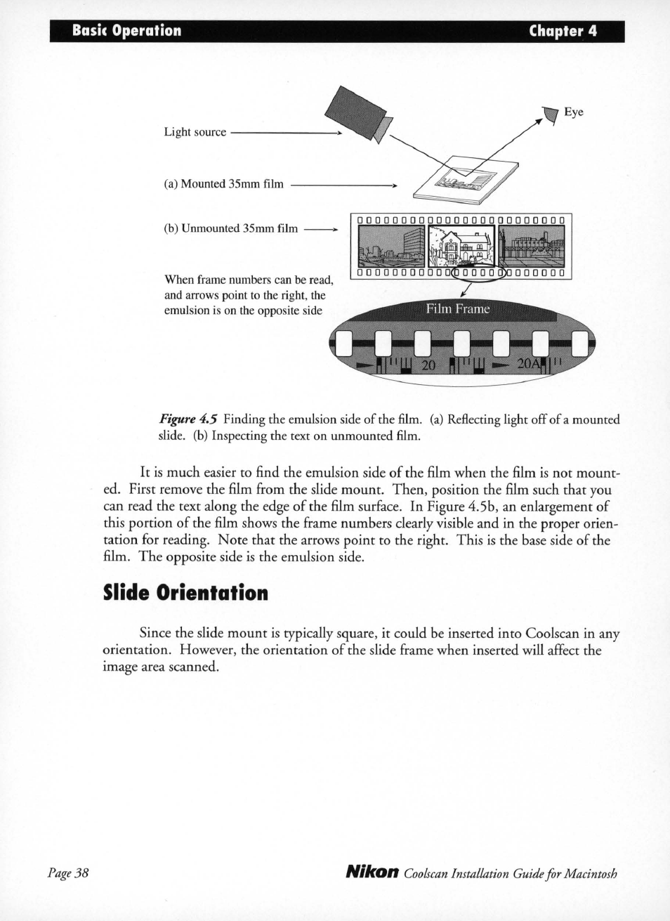 Slide orientation | Nikon LS-10 Installation Guide for Macintosh User Manual | Page 45 / 68