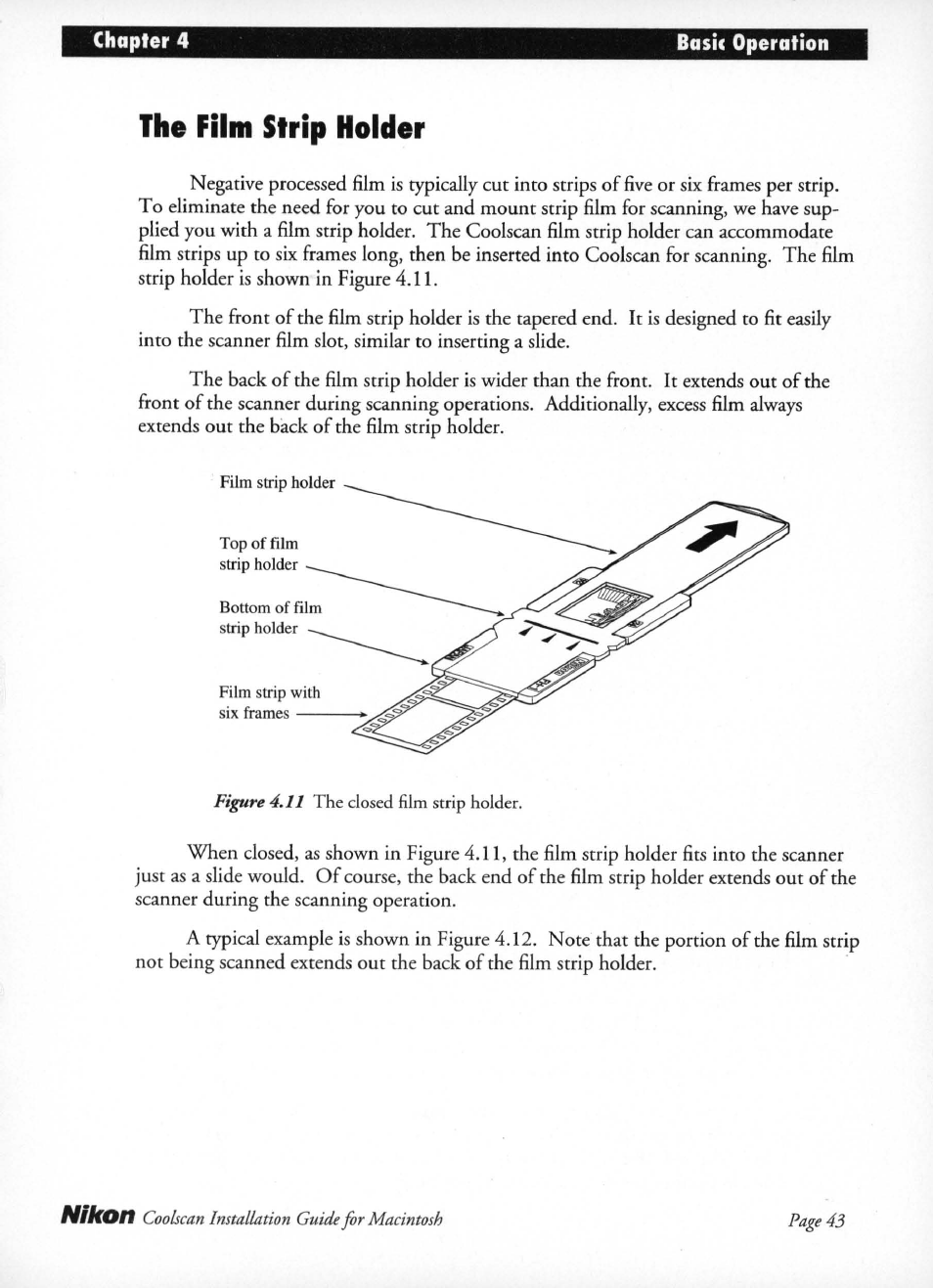 The film strip holder | Nikon LS-10 Installation Guide for Macintosh User Manual | Page 50 / 68