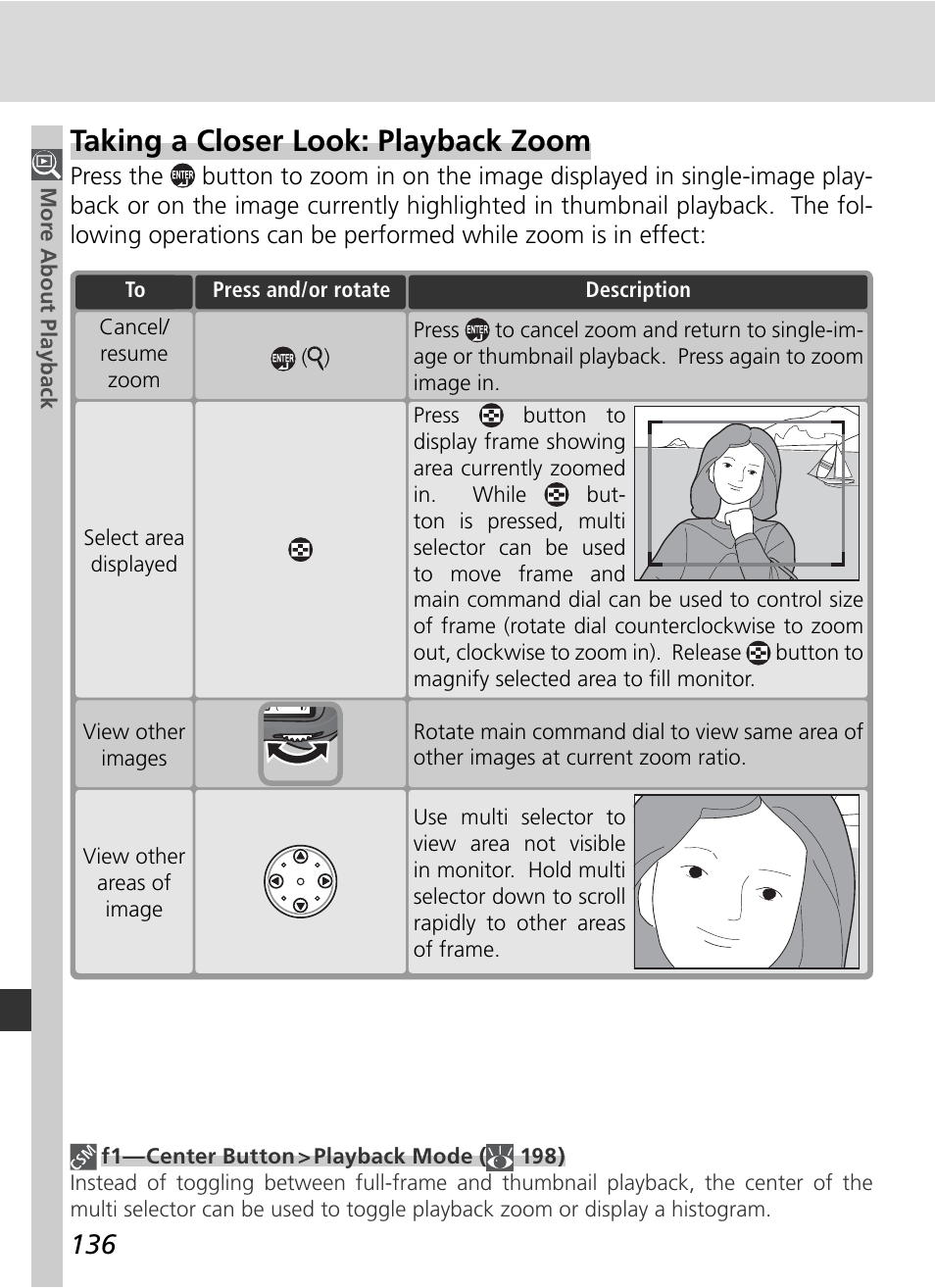 Taking a closer look: playback zoom | Nikon D2H User Manual | Page 148 / 264