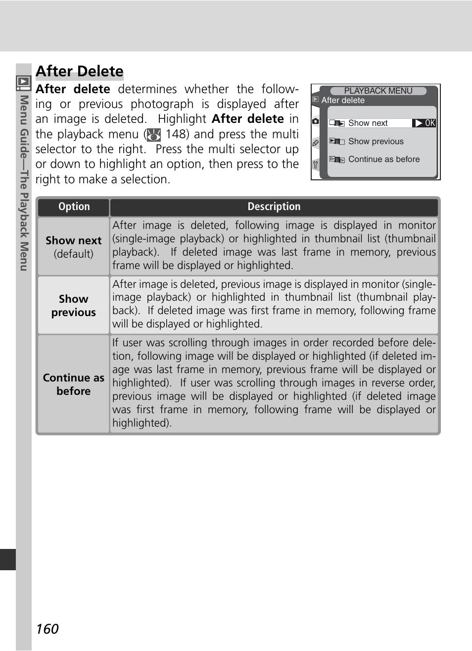 After delete | Nikon D2H User Manual | Page 172 / 264